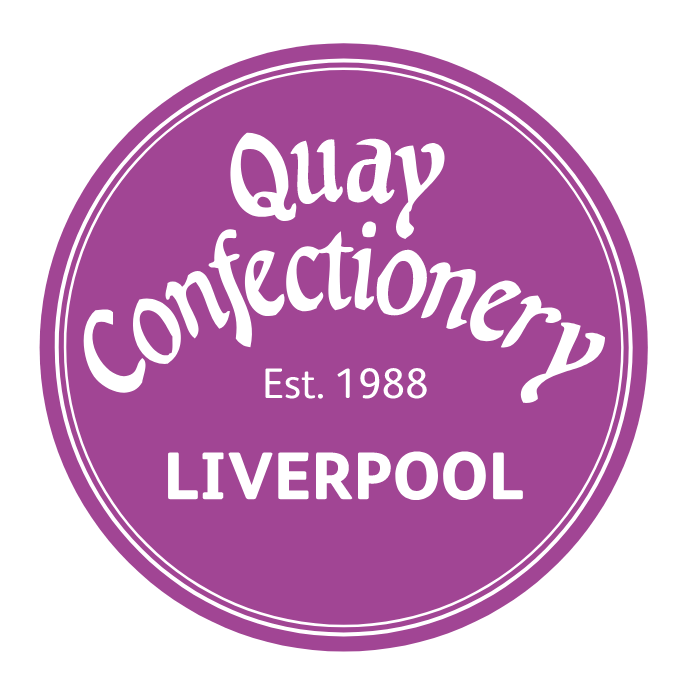 Quay Confectionary Logo, Est. 1988 Liverpool
